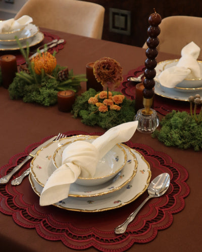 Bordo Siena Deri Amerikan Servis(2’li)