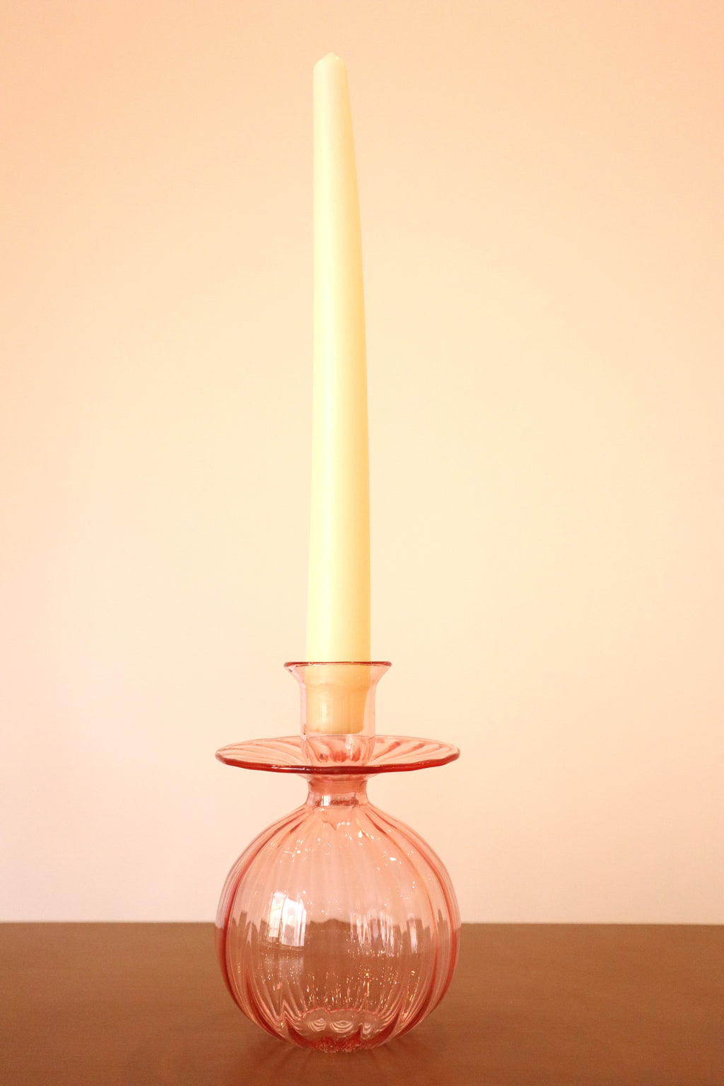 Pembe Magnolia Şamdan & Vazo