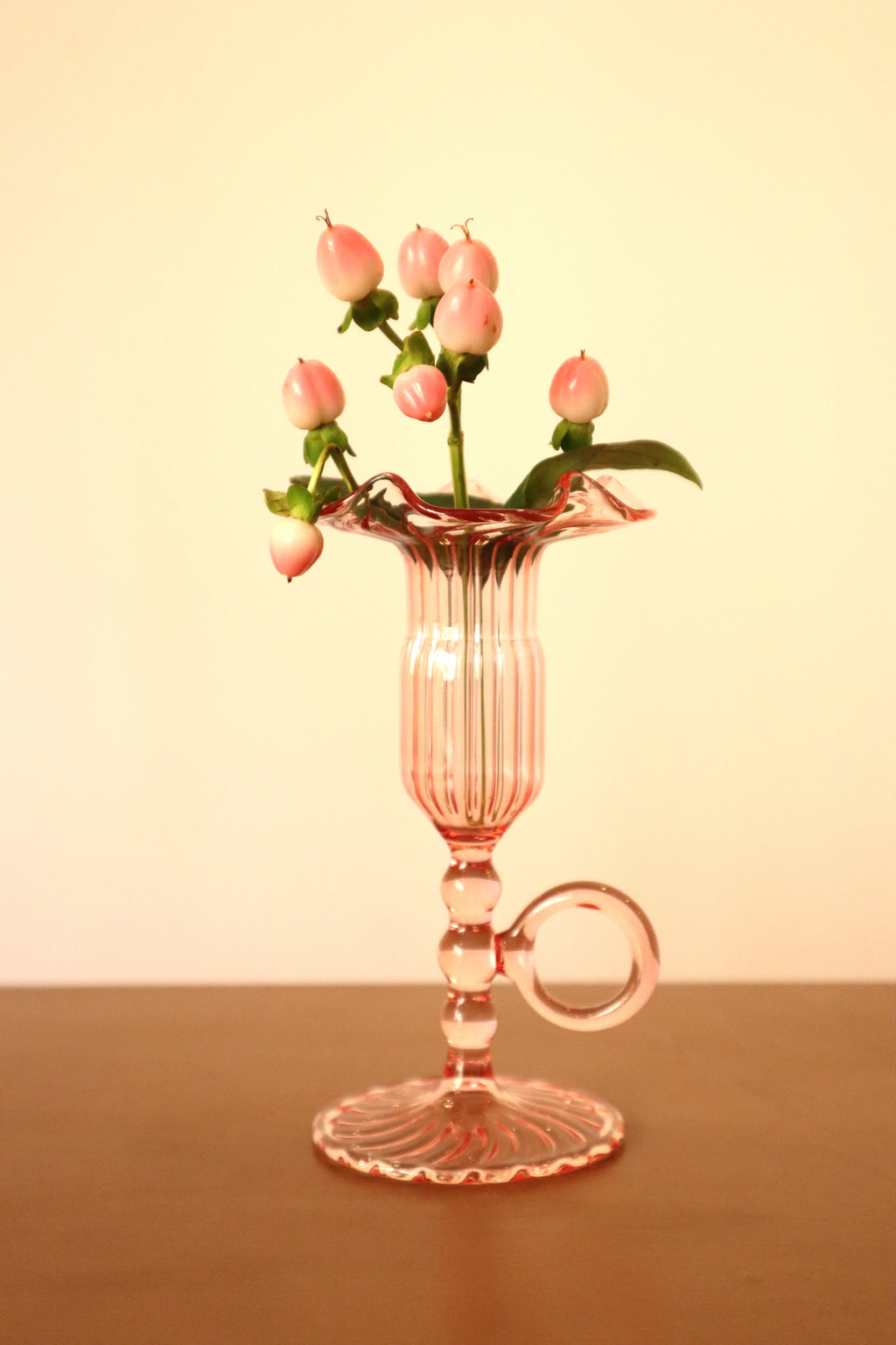 Pembe Peony Şamdan & Vazo