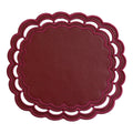 Bordo Mini Siena Deri Peçete