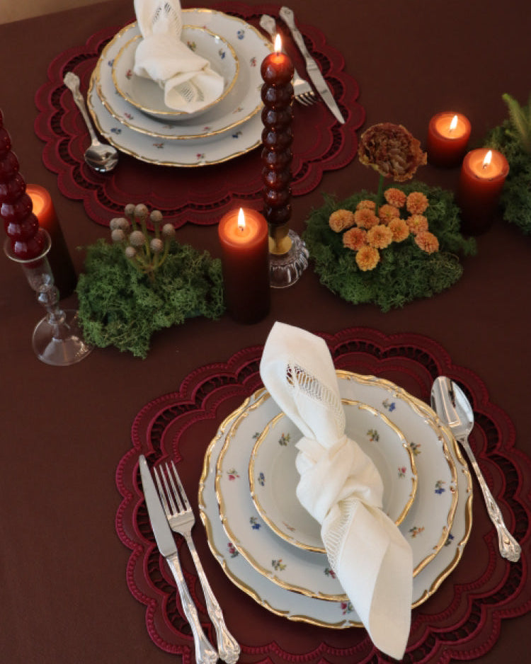 Bordo Siena Deri Amerikan Servis(2’li)